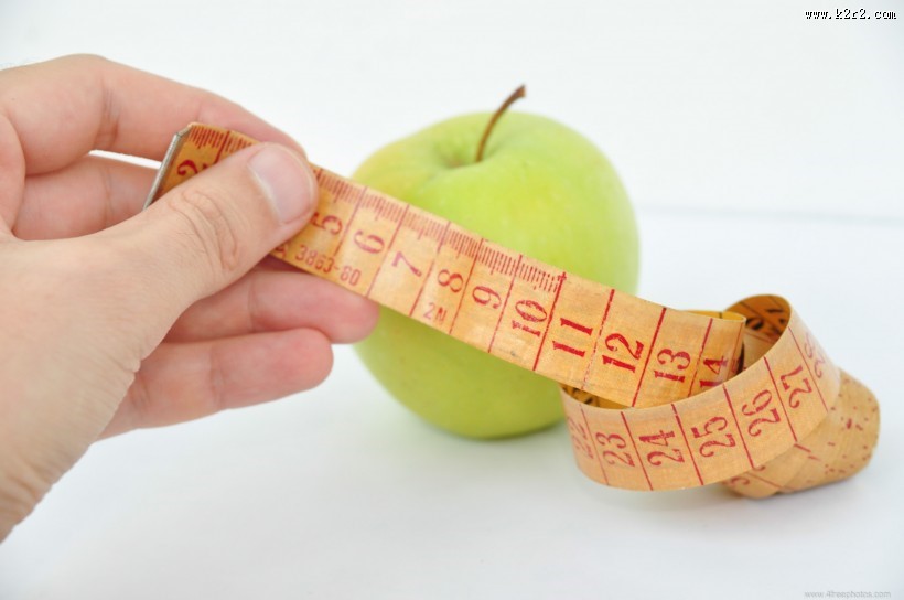 测量苹果创意图片