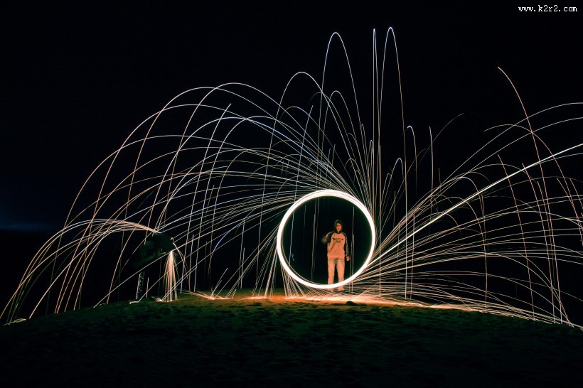 炫酷的打树花高清图片