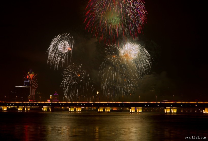 澳门国际烟花节的烟花图片