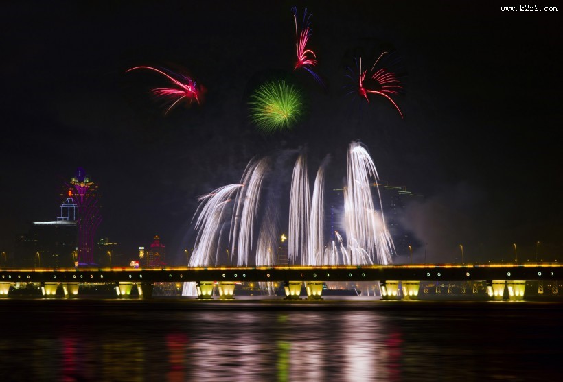 澳门国际烟花节的烟花图片