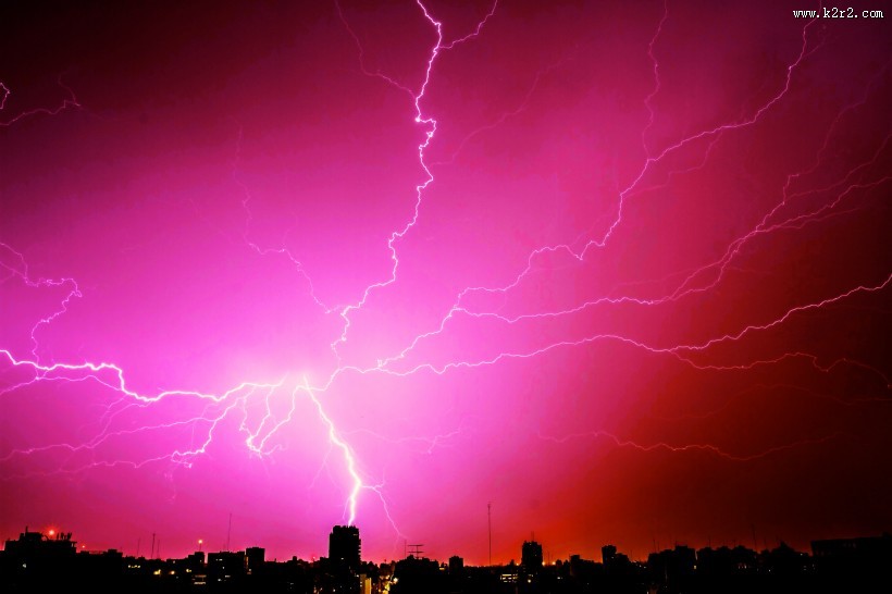 电光石火的闪电图片