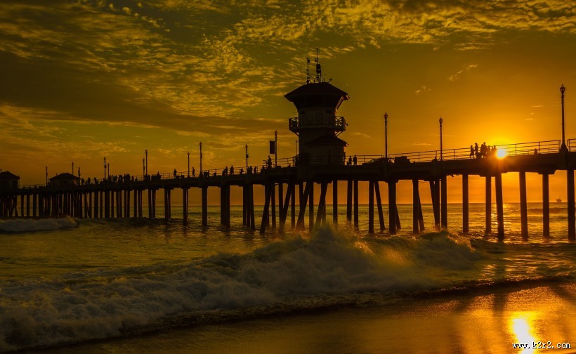 景色秀美的夕阳图片