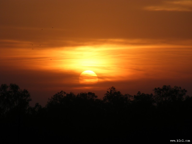 景色秀美的夕阳图片