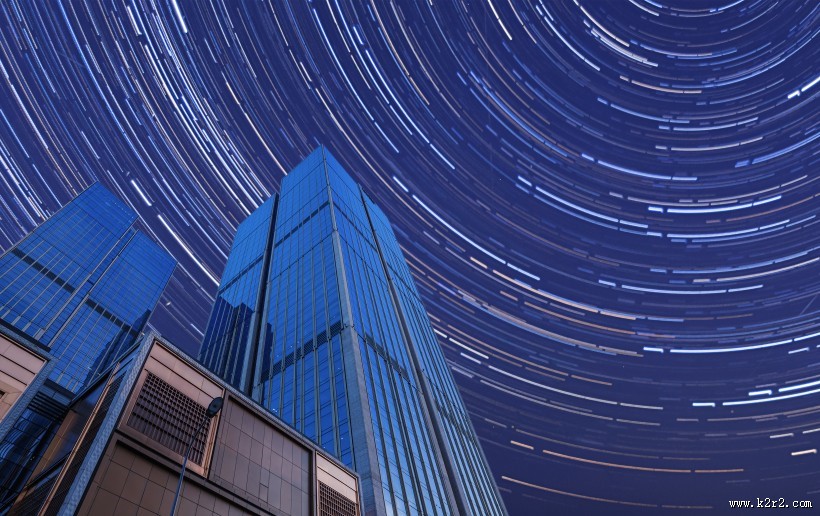 满天星轨自然风景图片