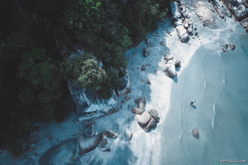 航拍小岛海岸图片大全