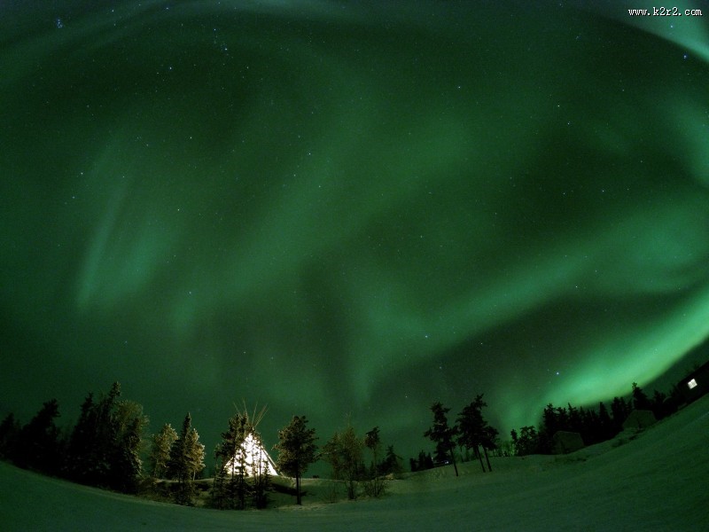美丽的极光图片