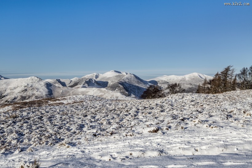 高山冬季冰雪风景图片
