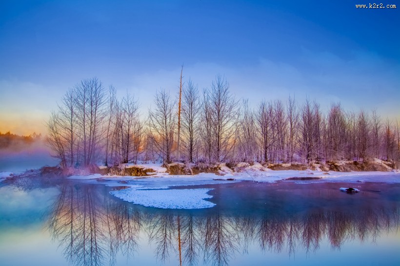 冰天雪地的自然风景图片