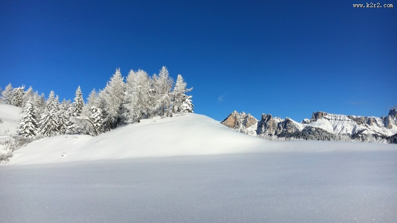 白茫茫的雪景图片