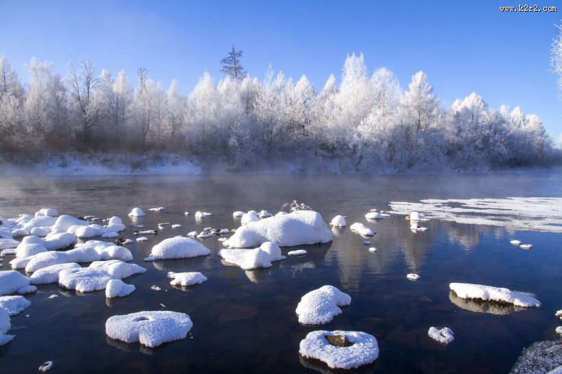 寒冷的冰雪风景图片大全
