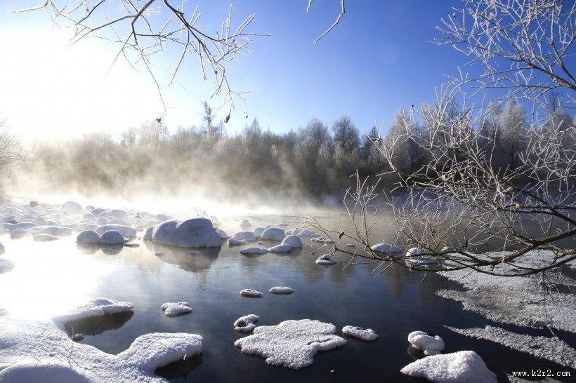 寒冷的冰雪风景图片大全