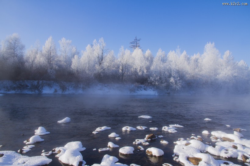 寒冷的冰雪风景图片大全