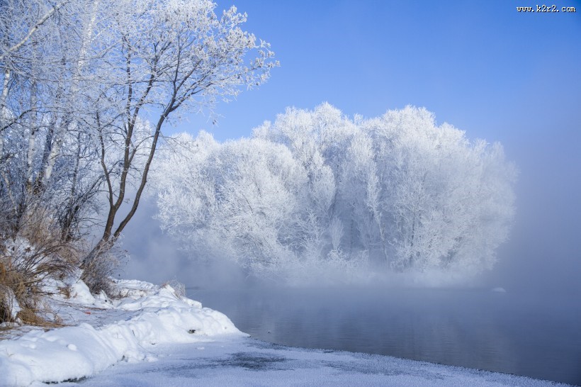 寒冷的冰雪风景图片大全