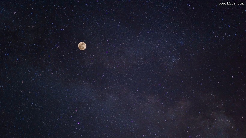 延时拍摄的星空图片