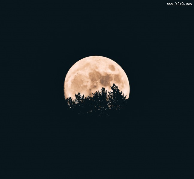 皎洁的月亮的图片