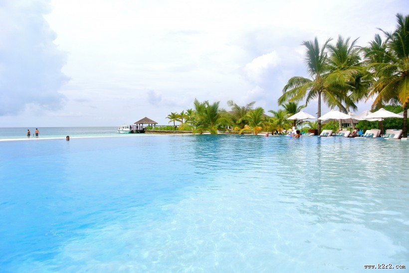 柔软的度假海滩风景图片