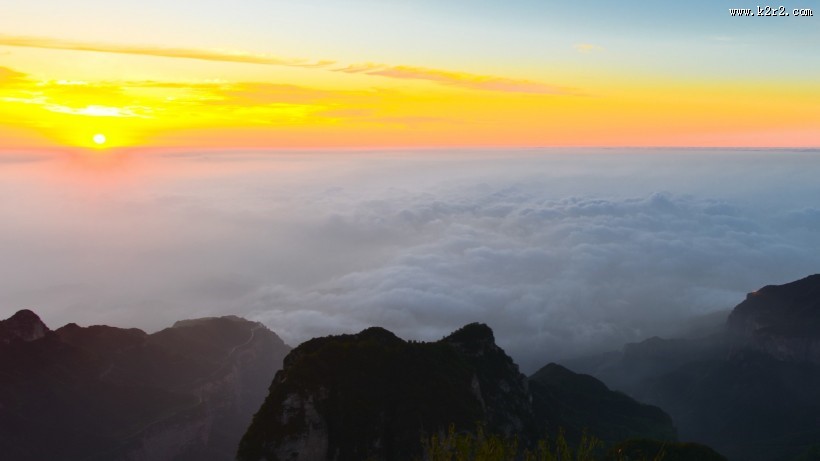 唯美的日出风景图片
