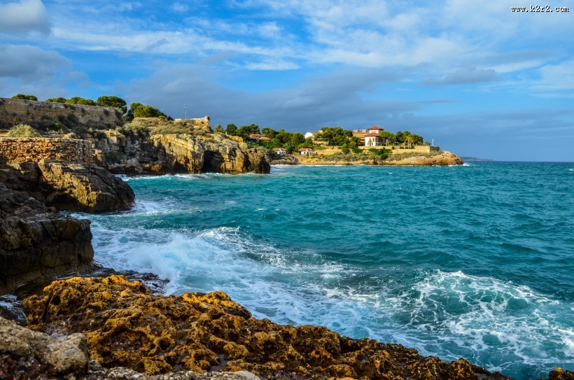 地中海海岸风光图片