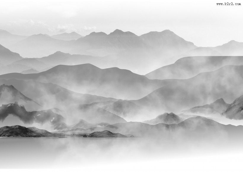 云雾缭绕的山峰图片