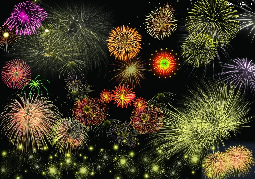 夜空灿烂的烟花图片