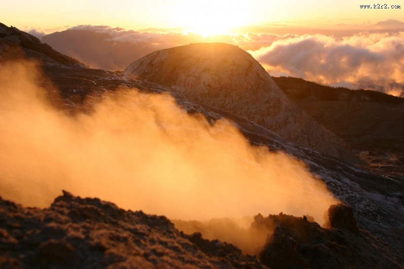 火山和岩浆风景图片