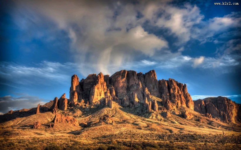 沙漠戈壁风景图片