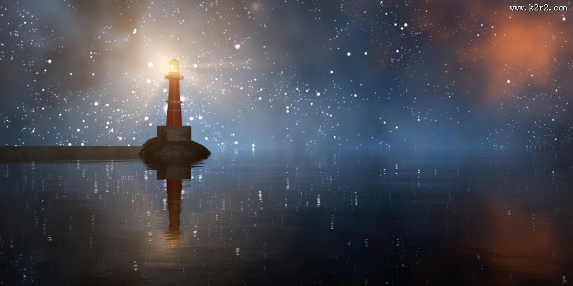 海岸灯塔风景图片