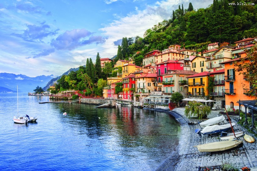 山水湖泊景色图片