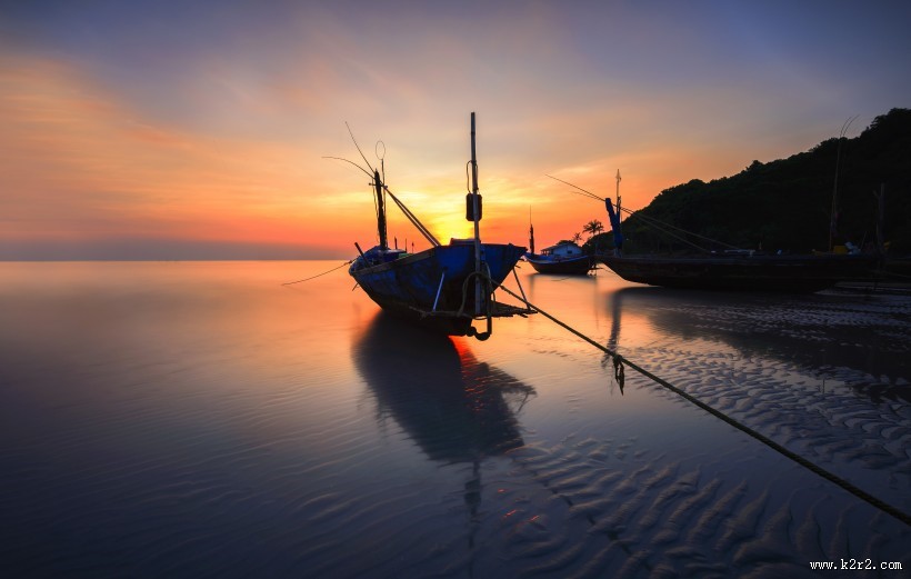 唯美船舶码头景象图片