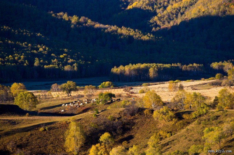 金秋坝上草原风光图片