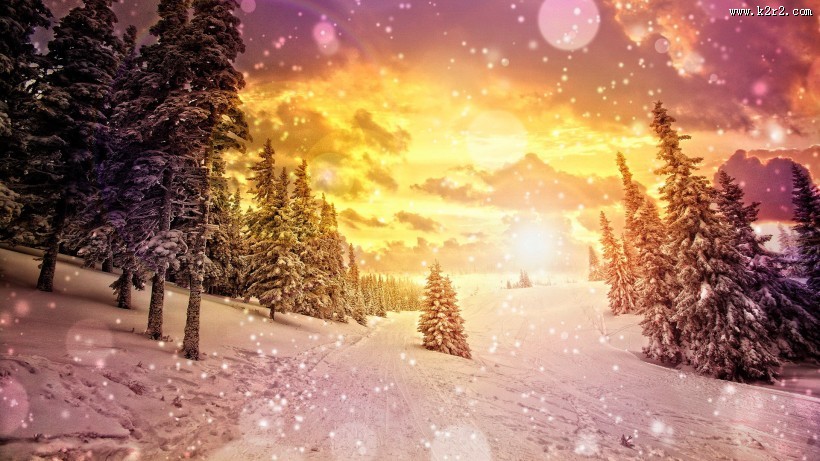 阳光折射绚丽风景图片