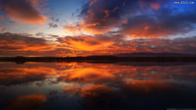 阳光折射绚丽风景图片