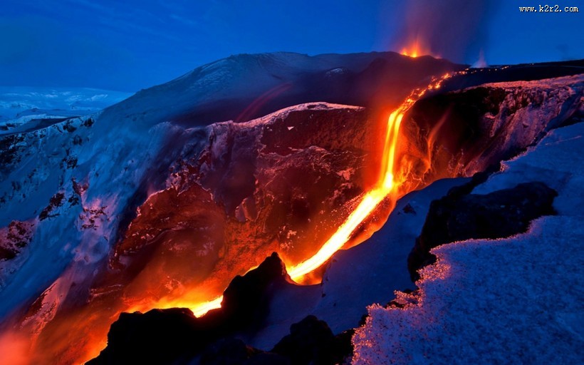 壮丽火山风景图片