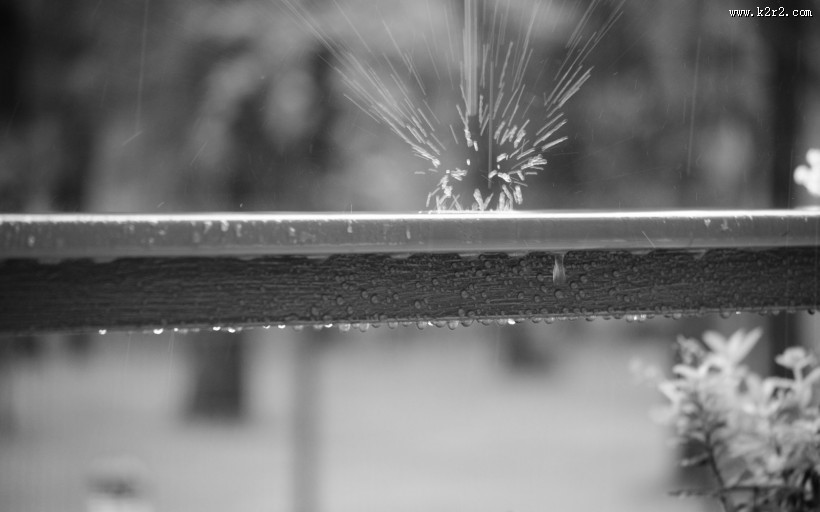 窗外的雨风景图片