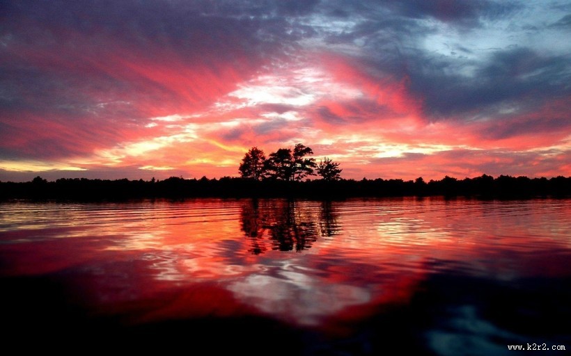 唯美风景倒影图片