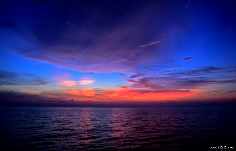 海边晚霞风景图片