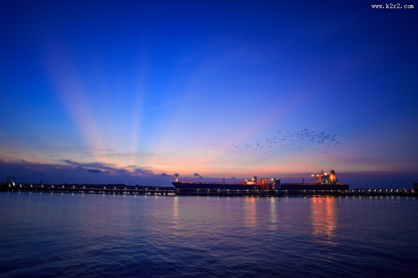 海边晚霞风景图片