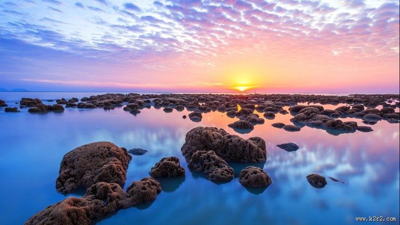 蓝色大自然风景图片