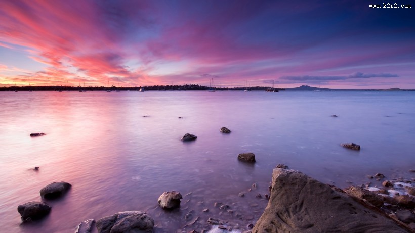 海边斜阳风景图片大全