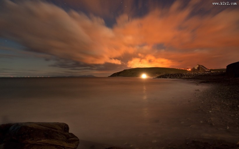 海边斜阳风景图片大全