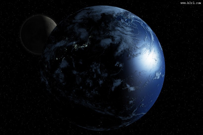 蓝色的地球图片