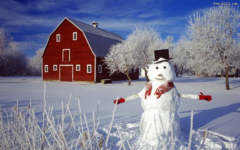 冬季雪人图片大全