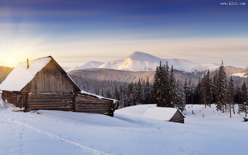美丽雪山风景图片