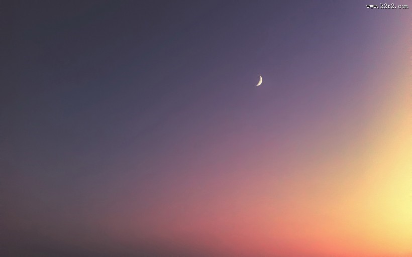 唯美紫色天空图片