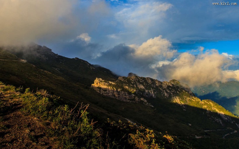 秦岭春天风景图片