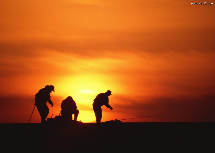 人与夕阳图片大全
