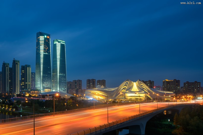 湖南长沙梅溪湖大剧场建筑风景图片