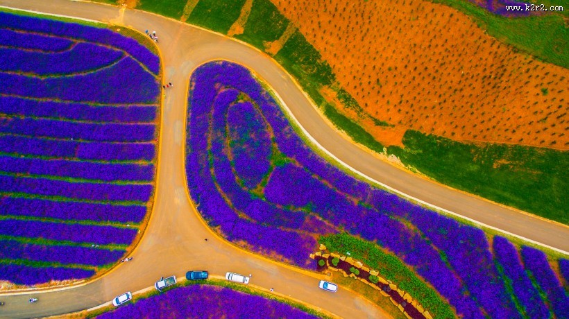 浙江台州航拍弥勒生态山谷风景图片
