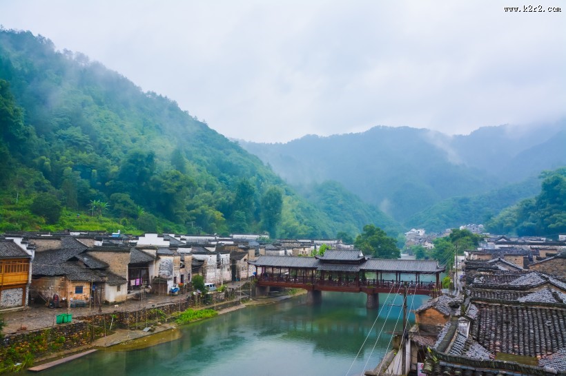 江西瑶里古镇建筑风景图片