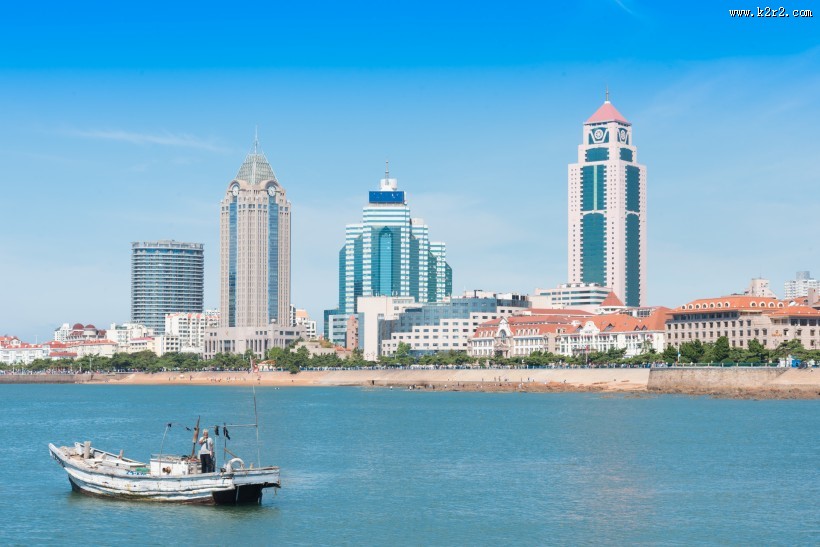 山东青岛海滨城市建筑风景图片